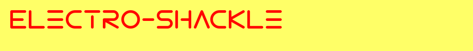 Electro-Shackle_ English font