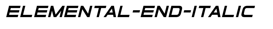 Elemental-End-Italic.ttf(字体效果展示)