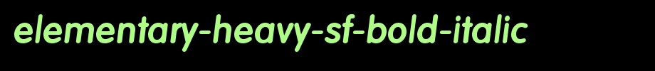 Elementary-Heavy-SF-Bold-Italic.ttf(艺术字体在线转换器效果展示图)