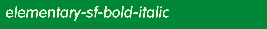 Elementary-SF-Bold-Italic.ttf(艺术字体在线转换器效果展示图)