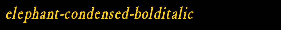 Elephant-Condensed-BoldItalic.ttf(艺术字体在线转换器效果展示图)
