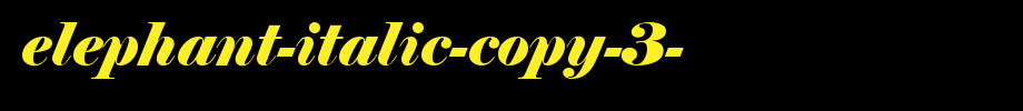 Elephant-Italic-copy-3-.ttf(字体效果展示)