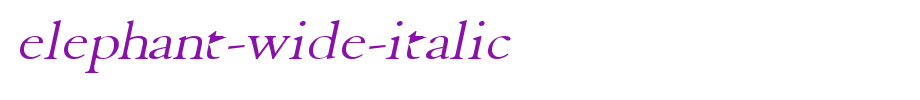 Elephant-Wide-Italic.ttf(艺术字体在线转换器效果展示图)