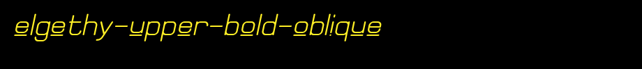 Elgethy-Upper-Bold-Oblique.ttf(艺术字体在线转换器效果展示图)