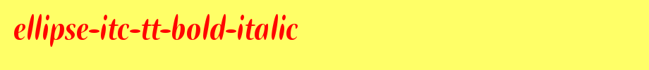 Ellipse-ITC-TT-Bold-Italic.ttf(艺术字体在线转换器效果展示图)