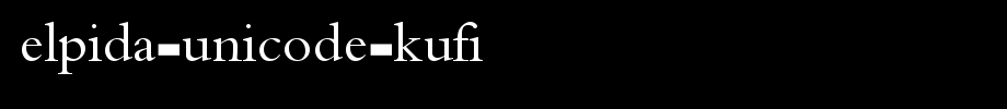 Elpida-Unicode-Kufi.ttf(字体效果展示)