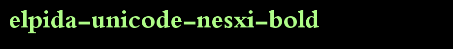 Elpida-Unicode-Nesxi-Bold.ttf(字体效果展示)