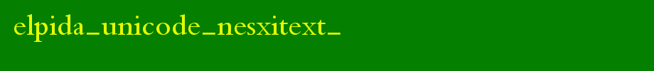 Elpida-Unicode-Nesxitext-.ttf(字体效果展示)