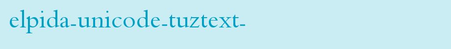 Elpida-Unicode-Tuztext-.ttf(字体效果展示)