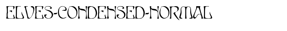 Elves-Condensed-Normal.ttf
(Art font online converter effect display)