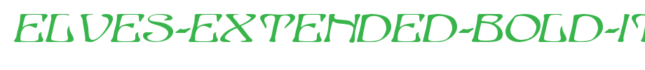 Elves-Extended-Bold-Italic.ttf
(Art font online converter effect display)