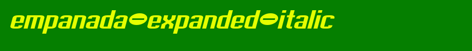 Empanada-Expanded-Italic.ttf(字体效果展示)