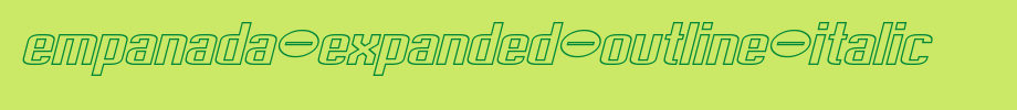 Empanada-Expanded-Outline-Italic.ttf(字体效果展示)
