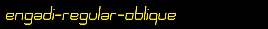 Engadi-Regular-Oblique.otf(艺术字体在线转换器效果展示图)