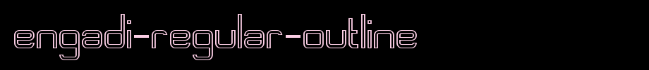Engadi-Regular-Outline.otf(艺术字体在线转换器效果展示图)