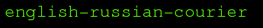 English-Russian-Courier.ttf
(Art font online converter effect display)