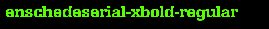 EnschedeSerial-Xbold-Regular.ttf(艺术字体在线转换器效果展示图)