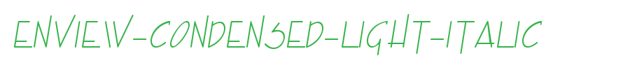 Enview-Condensed-Light-Italic.ttf(艺术字体在线转换器效果展示图)