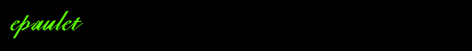 Epaulet.ttf(艺术字体在线转换器效果展示图)