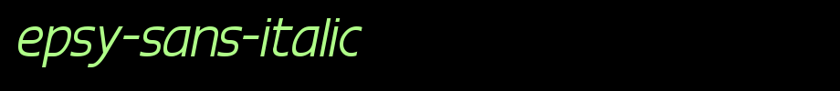 Epsy-Sans-Italic.ttf(艺术字体在线转换器效果展示图)