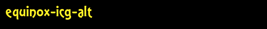 Equinox-ICG-Alt.ttf(艺术字体在线转换器效果展示图)