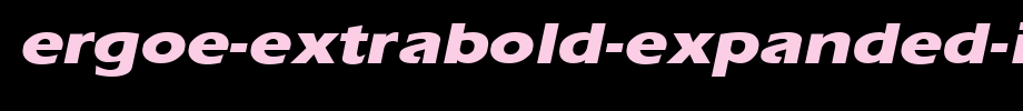 Ergoe-Extrabold-Expanded-Italic.ttf(艺术字体在线转换器效果展示图)