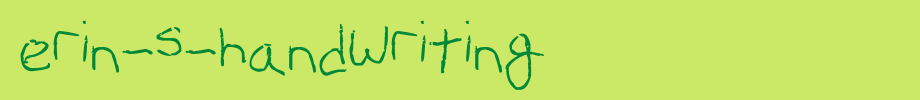 Erin-s-Handwriting.ttf(艺术字体在线转换器效果展示图)