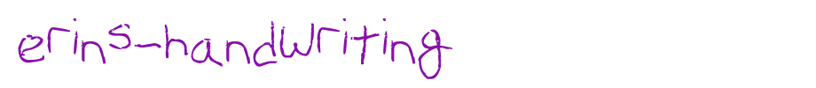 Erins-Handwriting.ttf(艺术字体在线转换器效果展示图)