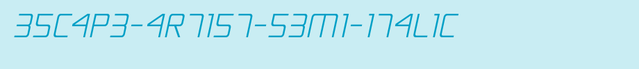 Escape-Artist-Semi-Italic.ttf
(Art font online converter effect display)