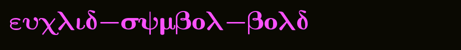 Euclid-Symbol-Bold.ttf(艺术字体在线转换器效果展示图)