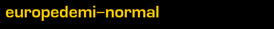 EuropeDemi-Normal.ttf(字体效果展示)