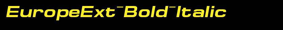 EuropeExt-Bold-Italic_英文字体