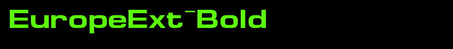 EuropeExt-Bold_英文字体