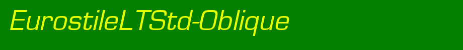 EurostileLTStd-Oblique_英文字体字体效果展示