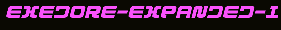 Exedore-Expanded-Italic.ttf(艺术字体在线转换器效果展示图)