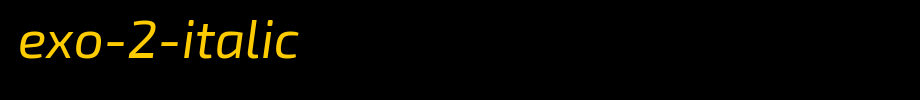 Exo-2-Italic.otf(艺术字体在线转换器效果展示图)