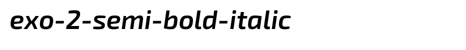 Exo-2-Semi-Bold-Italic.otf(艺术字体在线转换器效果展示图)