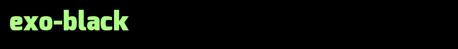 Exo-Black_英文字体(艺术字体在线转换器效果展示图)