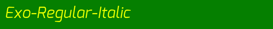 Exo-Regular-Italic_英文字体(艺术字体在线转换器效果展示图)
