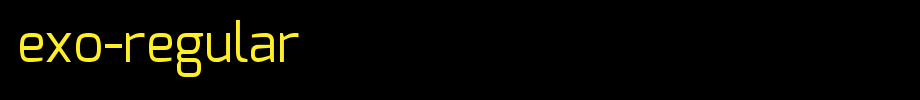 Exo-Regular_英文字体(艺术字体在线转换器效果展示图)