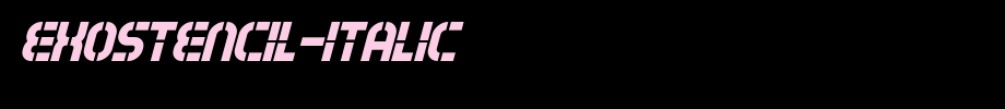 Exostencil-Italic.otf(艺术字体在线转换器效果展示图)