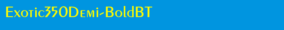 Exotic350Demi-BoldBT_英文字体字体效果展示