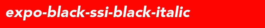 Expo-Black-SSi-Black-Italic.ttf(艺术字体在线转换器效果展示图)