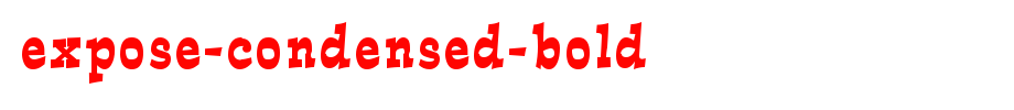 Expose-Condensed-Bold.ttf(艺术字体在线转换器效果展示图)