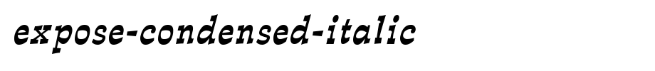 Expose-Condensed-Italic.ttf(艺术字体在线转换器效果展示图)