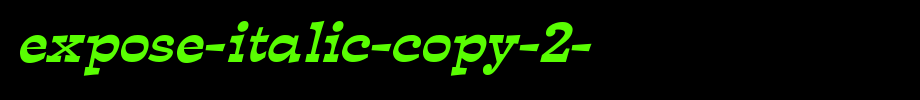 Expose-Italic-copy-2-.ttf(字体效果展示)