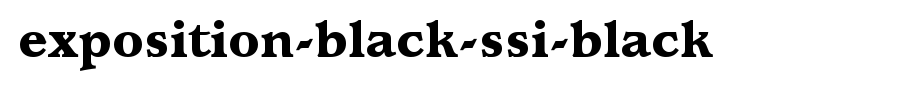 Exposition-Black-SSi-Black.ttf(艺术字体在线转换器效果展示图)
