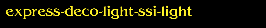 Express-Deco-Light-SSi-Light.ttf(艺术字体在线转换器效果展示图)