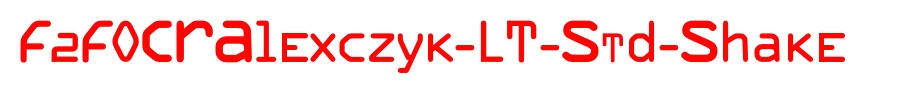 F2FOCRAlexczyk-LT-Std-Shake_英文字体字体效果展示