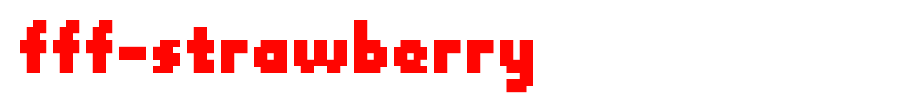 FFF-Strawberry_英文字体字体效果展示